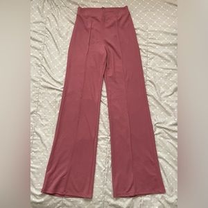 High waisted wide leg pant (old rose color), Size: L